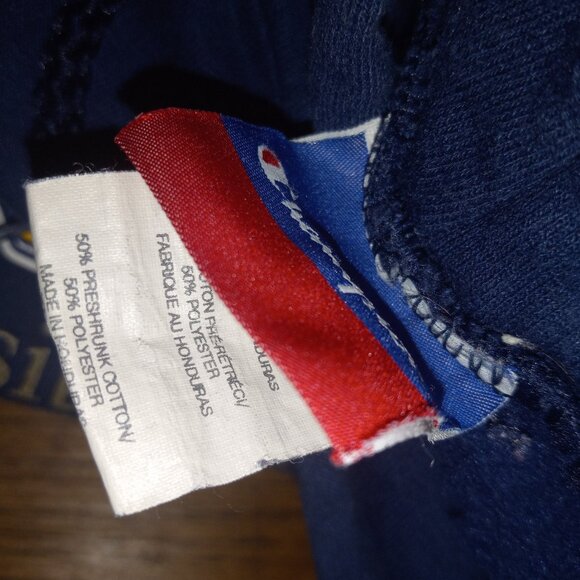 Notre Dame Mens XL Irish Fighting Life Cancer Blue Hoodie Sweatshirt - Picture 9 of 10